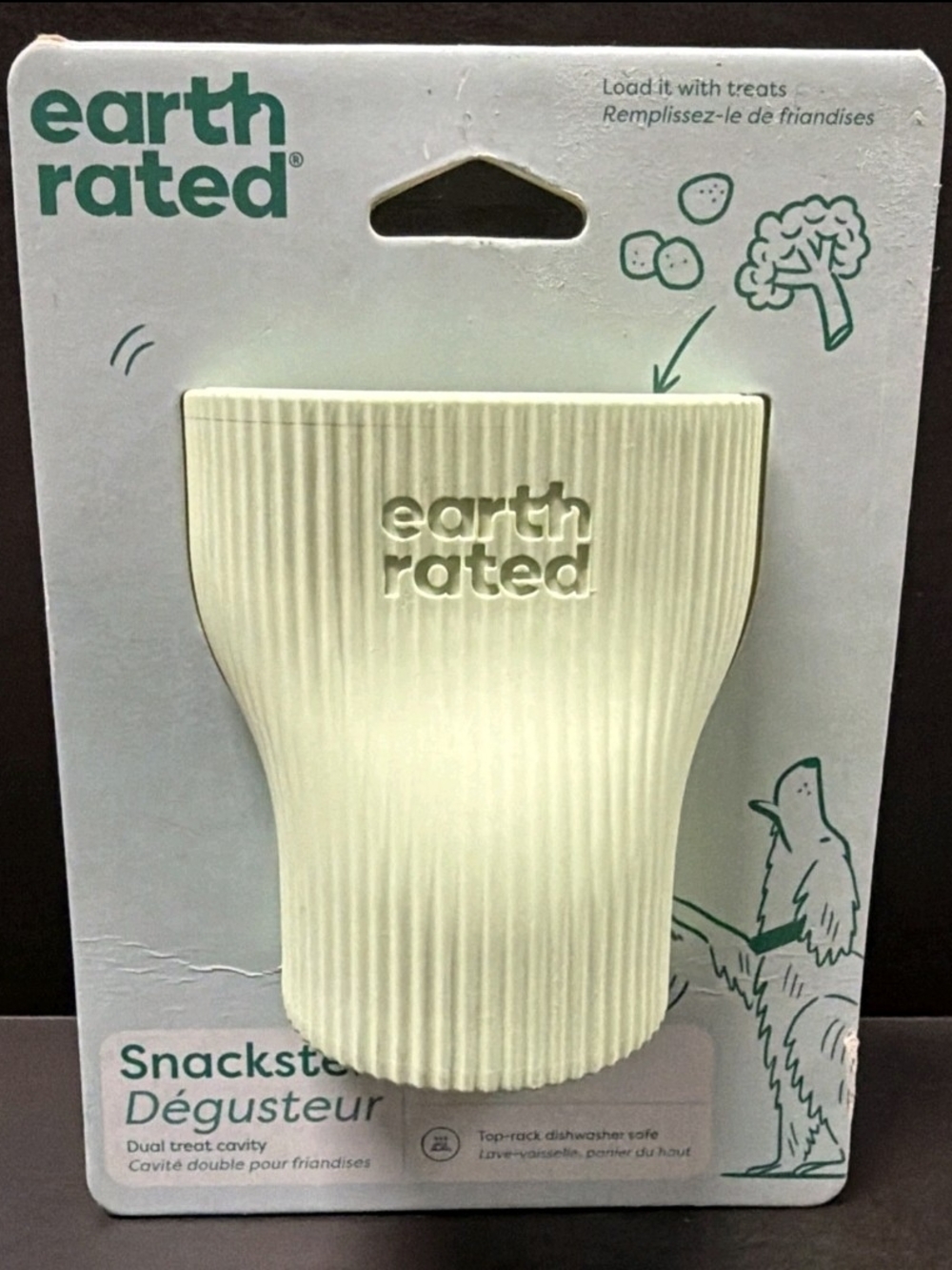 Earth Rated Cream Snackster Treat Dispenser for Dogs